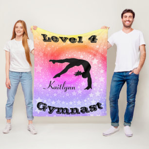 Gymnaststufe Fleece Blankon mit ihrem Level-# und 