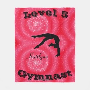 Gymnaststufe Fleece Blankon mit ihrem Level-# und 