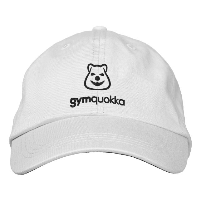 Gymquokka Signature Schwarzes Logo bestickte Hülle Baseballkappe (Vorderseite)