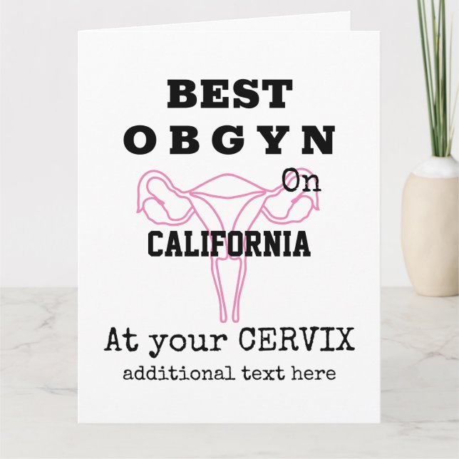 Gynäkologe Obstetriker Best OBGYN Karte (Vorderseite)