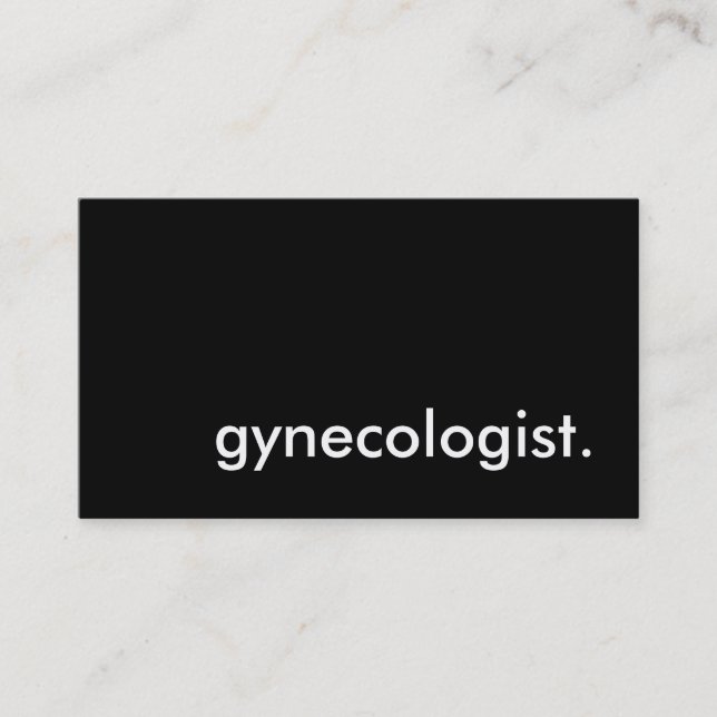 Gynäkologe. Visitenkarte (Vorderseite)