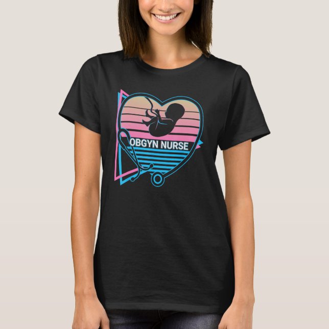 Gynäkologie Retro Gynäkologie Krankenschwester T-Shirt (Vorderseite)