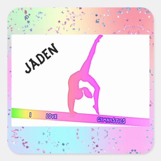 GYNASTICS STICKER PERSONALISIERT! (Vorderseite)