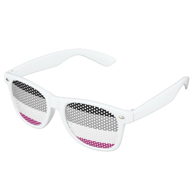 Gynephilia Pride Flag Partybrille (Schrägansicht)