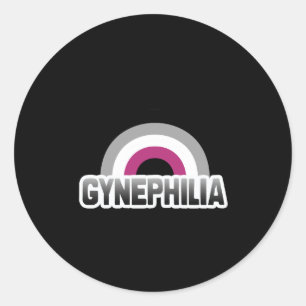 Gynephilia Pride Runder Aufkleber