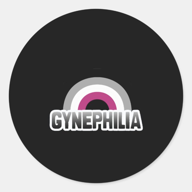 Gynephilia Pride Runder Aufkleber (Vorderseite)