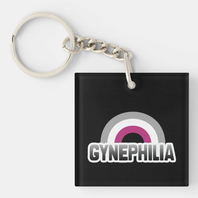 Gynephilia Pride Schlüsselanhänger (Vorderseite)