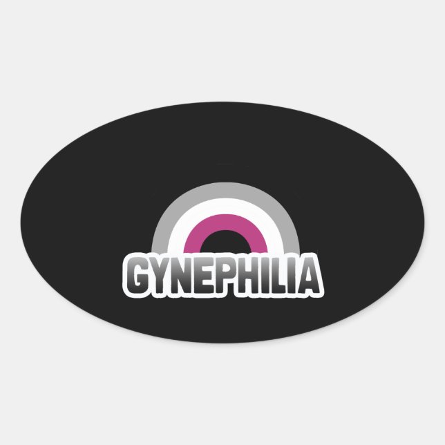 Gynephilia Stolz Ovaler Aufkleber (Vorderseite)
