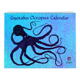 Gyotaku Octopus - großer Kalender
