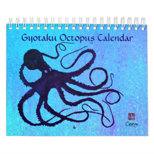 Gyotaku Octopus - Kleiner Kalender
