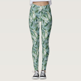 Gypsophila & Eukalyptus Leaf Multimedia-Druck Leggings
