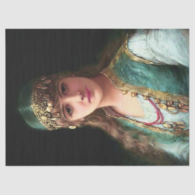 Gypsy woman victorian elegant boho bellydancer seidenpapier (Vorderseite)