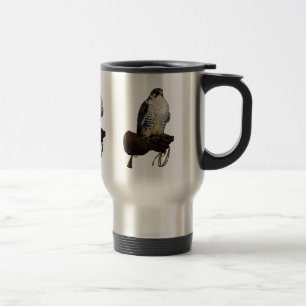 Gyrfalcon auf Handschuh Reisebecher