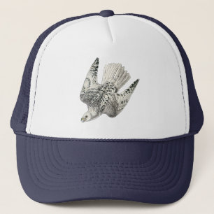 Gyrfalcon Falcon Diving Vintag Art Trucker Hat Truckerkappe
