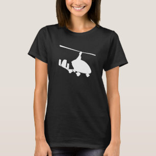 Gyrocopter Modell Silhouette Gyroplane für Autogyr T-Shirt
