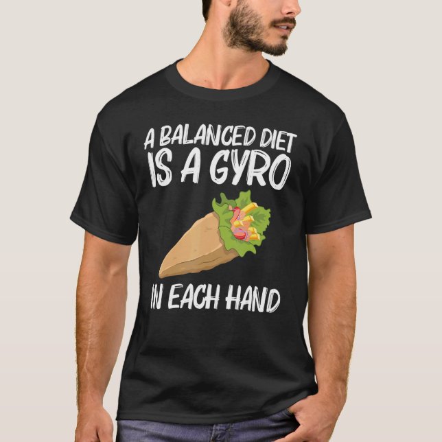 Gyros for Men Gyro Meat Pita Doner Kebab Foo T-Shirt (Vorderseite)