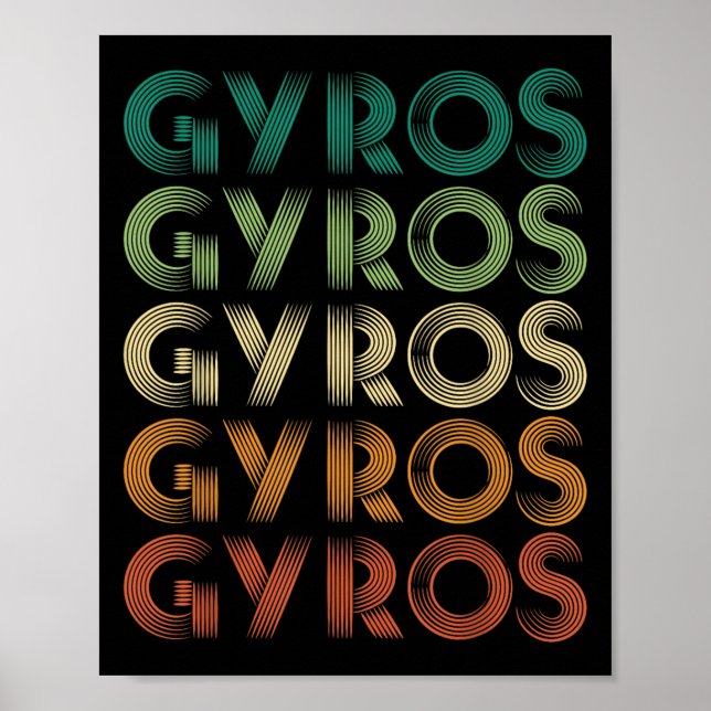 Gyros Griechenland Griechenland Foot Malaka Poster (Vorne)