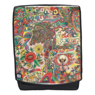 H081 psychedelisches 1969 rucksack