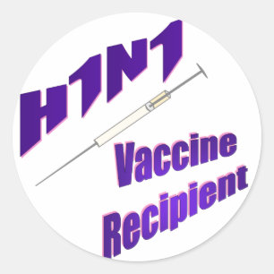 H1N1 Impfstoff Empfänger-Aufkleber Runder Aufkleber