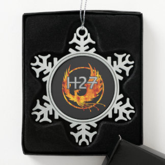 H27 Weihnachtsschmuck Schneeflocken Zinn-Ornament