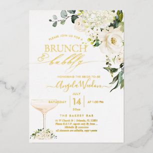 H2 Alabaster Rose Brunch Bubbly Real Folieneinladung