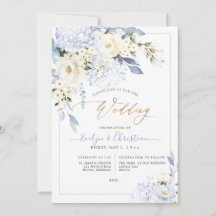 H2 Blaue Hortensien Creme Rosen Hochzeit