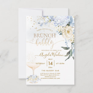 H2 Blume Ice Blue Hyde Creme Rose Bridal Brunch Einladung