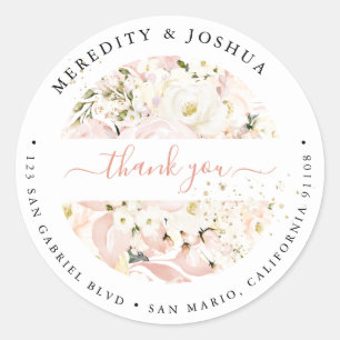 H2 Hydrangea-Creme-Rose Gastgeschenke Hochzeiten Runder Aufkleber