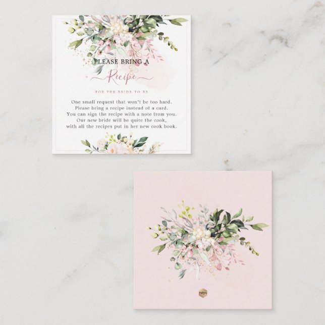 H2 Rosa Gum Eukalyptus Rezept Anforderung Begleitkarte (Vorne/Hinten)