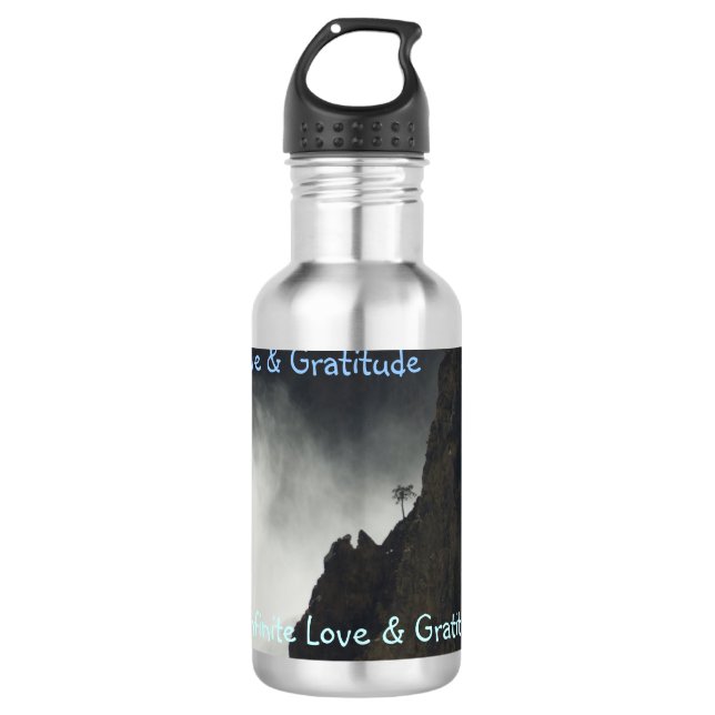 H2o Flaschen-Liebe u. Dankbarkeit Trinkflasche (Vorderseite)
