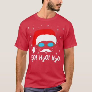 H2o H2o H2o Weihnachtsmann Schwimmbad Weihnachtsze T-Shirt