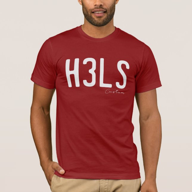 H3LS YEAH Varsity-T-Shirt T-Shirt (Vorderseite)