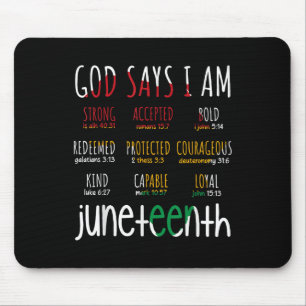 H444 Gott sagt, ich sei Bibelverse Religiös Mousepad