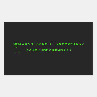 h4xx0r ! rechteckiger aufkleber