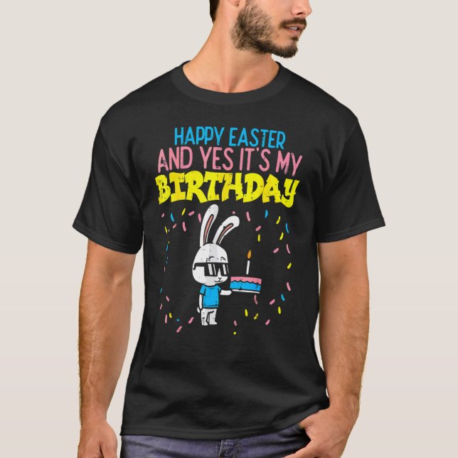 H Appy Ostergeburt Bunny C Ake Bday Party Boys T-Shirt (Vorderseite)