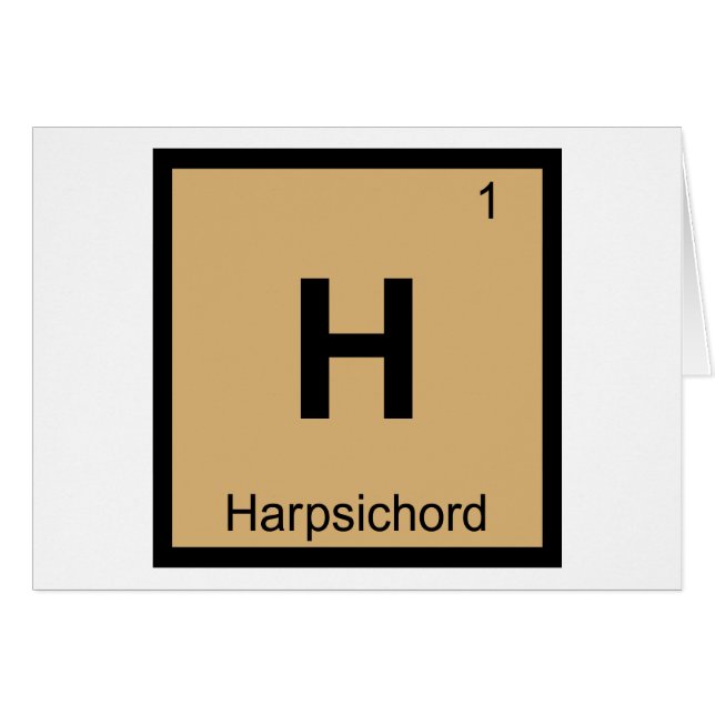H - Cembalo Music Chemistry Periodic Table (Vorderseite (Horizontal))