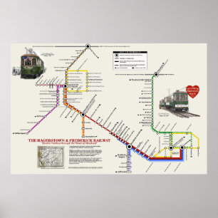 H&F Trolley "Metro" Karte Poster