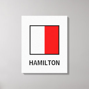 H Familienname Nautische Flagge Leinwanddruck