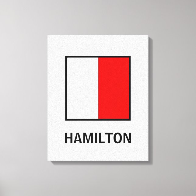 H Familienname Nautische Flagge Leinwanddruck (Vorderseite)