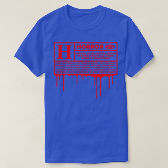 H für Horror T-Shirt (Design vorne)