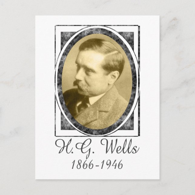 H. G. Wells Postkarte (Vorderseite)