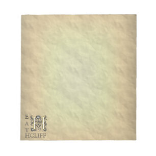 H - geprägtes Vintage-Monogramm (Gold) Notizblock