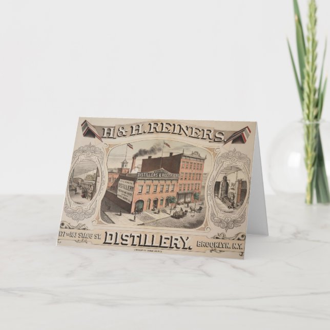 H. & H. Reiners Distillery Gebäude in Brooklyn, Ny Karte (Vorderseite)