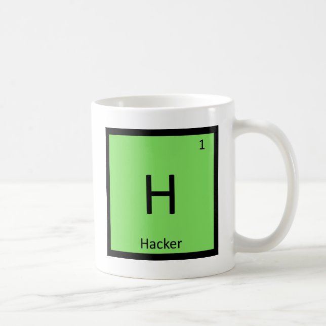 H - Hacker-Computer-Chemie-Periodensystem Kaffeetasse (Rechts)