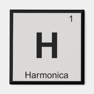 H - Harmonika-Musik-Chemie-Periodensystem Magnet