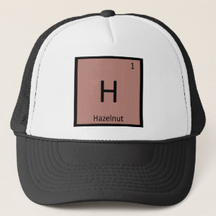 H - Haselnuss-Nuss-Chemie Periodensystem-Symbol Truckerkappe