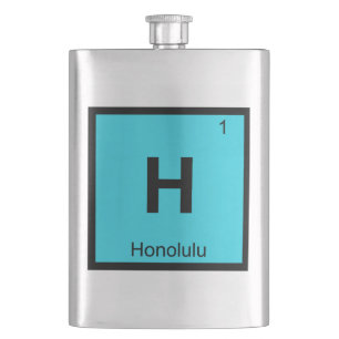 H - Honolulu Hawaii Chemie Periodensystem Flachmann