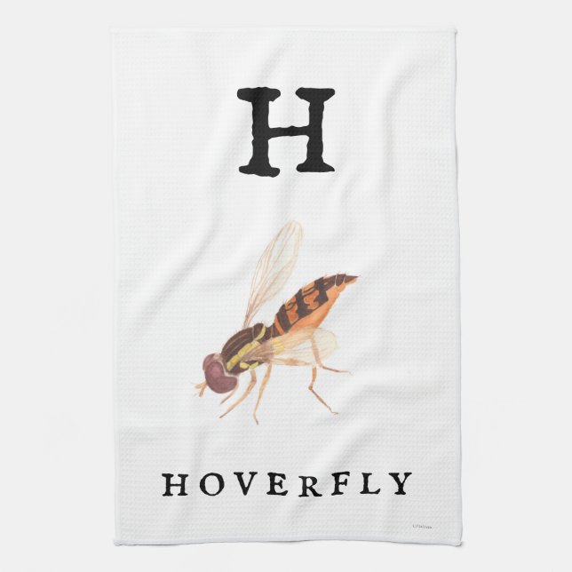 "H" Hoverfly Geschirrtuch (Vertikal)