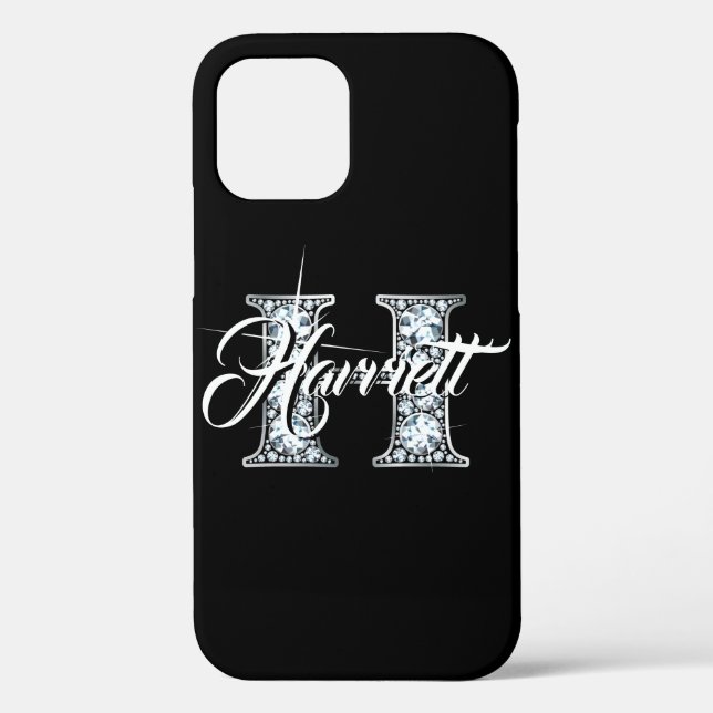 H Imitate Diamantblende Monogramm Case-Mate iPhone Hülle (Rückseite)