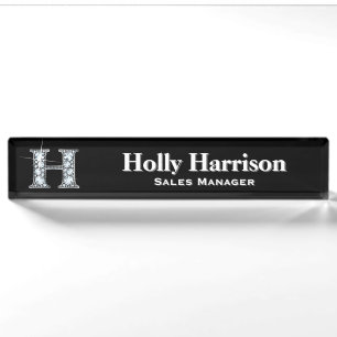 H Imitate Diamond Desk Namplate Namensplakette